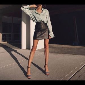 MaxMara weekend leather skirt size 8